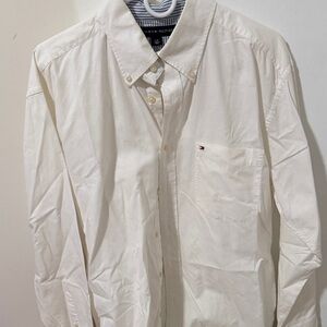 Tommy Hilfiger Men's Cream Button Down Shirt